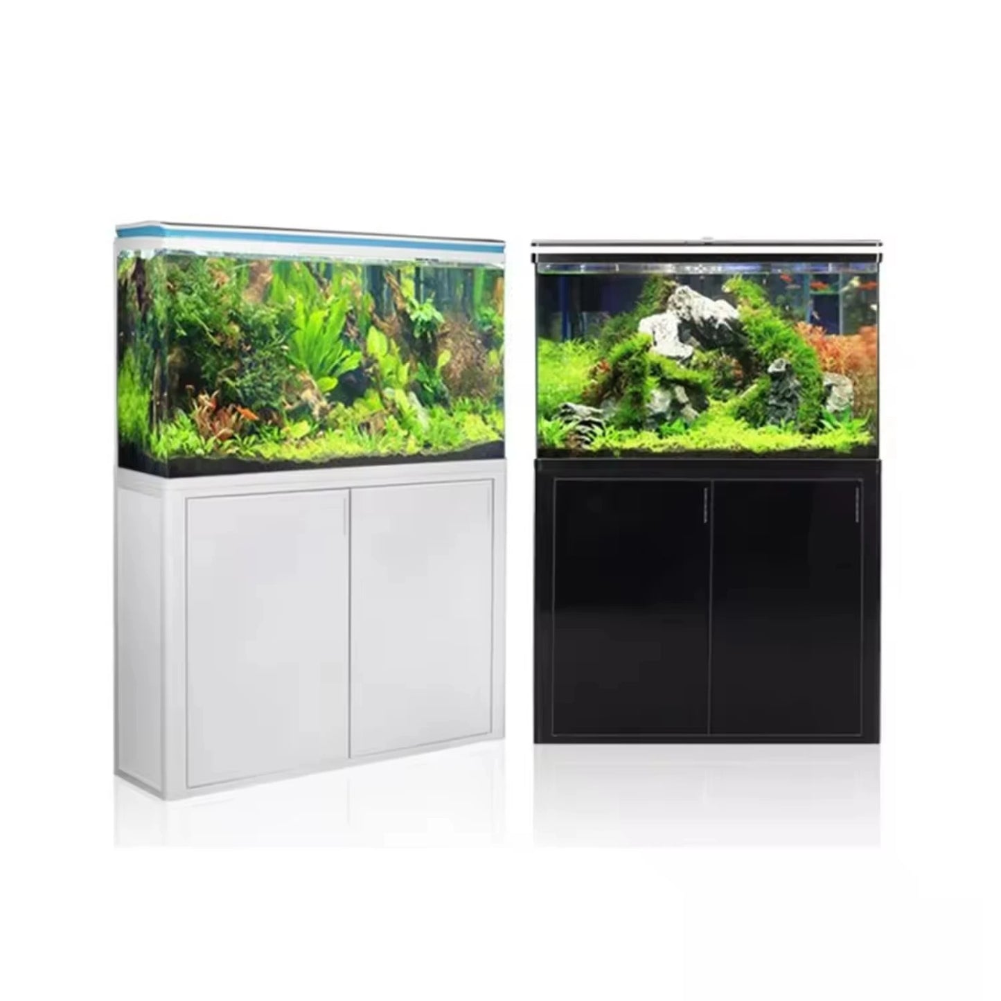Filter aquarium living room Large  floor-to-ceiling glass fish tank ecological water-free aquarium