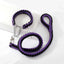 Heavy Duty Pet Dog Collar Leash Set Adjustable Obedience P Chain Collar Nylon Dog Leash Strap Lead Rope for Medium Large Dogs
