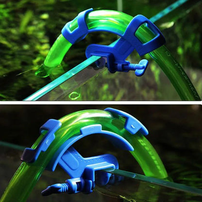 1Pc Blue Aquarium Water Tube Holder Water Pipe Hose Mount Bracket for 8-16mm Pipe Water Tubes Fixed Clip Fish Tank Hose Clamp