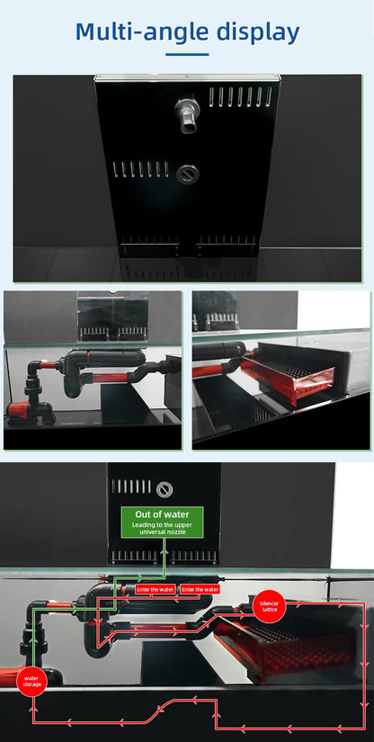 Multiple filtration tabletop glass fish tank artificial aquarium multifunctional desktop fish tank without base cabinets