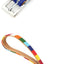 Rainbow Color Pet Dogs Collar Harness Set 120cm Puppy Leash Outdoor Walking Exercise Dogs Supplies PU Anti-Escape Cat Collars