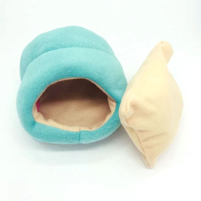 Pet Cage For Hamster Bed House Winter Warm Coral Velvet Nest Small Animals Mat House Cage Pet Sleeping Bag Supplies Mice Rat Nes