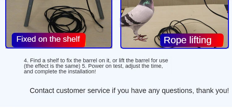 Automatic Chicken Feeder Pigeon Chicken Duck Carrier Pigeon Trough Intellegent Timing Automatic Chicken Feeder Pigeon Supplies