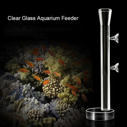 Glass Aquarium Feeder Tube Dish Transparent Fish Tank Shrimp Snail Food Feeder Bowl Aquarium Feeding Accessories Shrimp Feeders