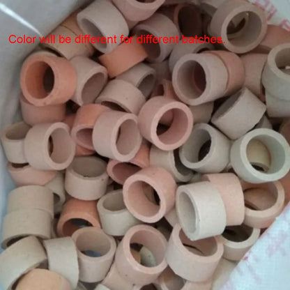 Aquarium Decorations Ceramic Ring Fish Tank Plant Fixing Pot Polka Water Plants Potted Planting Cylinder Cup Aquarium Ornaments