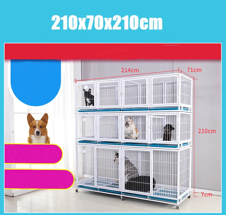 Heavy Duty Strong Pet Cage With Wheels For Dog Cat Bird