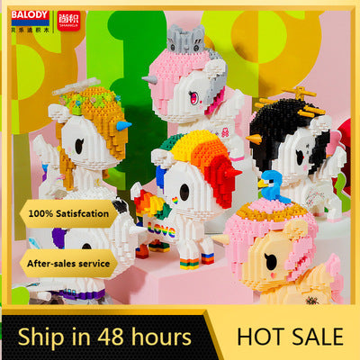 Wisehawk diamond mini building blocks animal toy bag building blocks A1-B26 dog cat bird animal series for children gifts