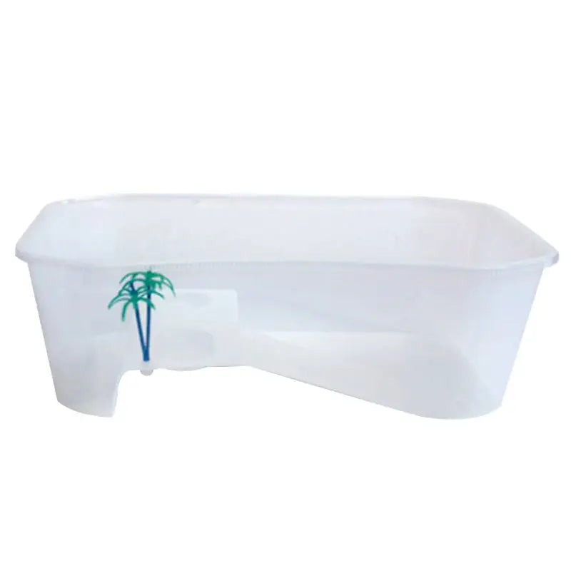 Aquarium for Tank Breeding Box with Basking Platform Habitat Tortoise Feeding Box for Turtle Vivari