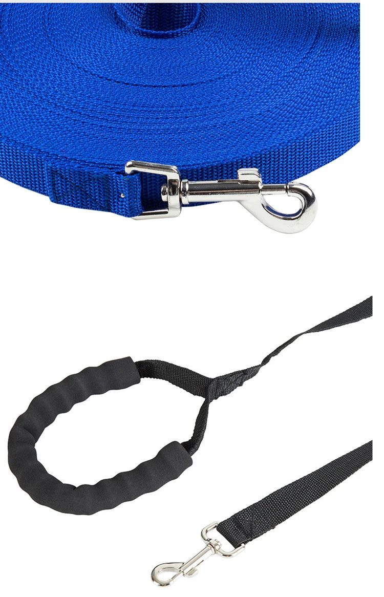 10m 15m 20m 30m Long Nylon Pet Dog Leash Obedience Recall Training Lead, Small Medium Large Dog Lanyard Tracking Rope