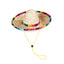 Chinese Tradition Straw Hats for Dogs  Wig Mexico Style Puppy Costume Cat Outfit Cat Supplies  Pet Accessories for Small Animal