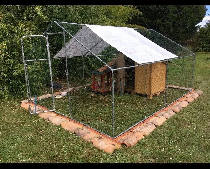 Customized Large Chicken Shed Outdoor Steel Pipe Construction Breeding Shed Duck Shed Simple Large Chicken Cage