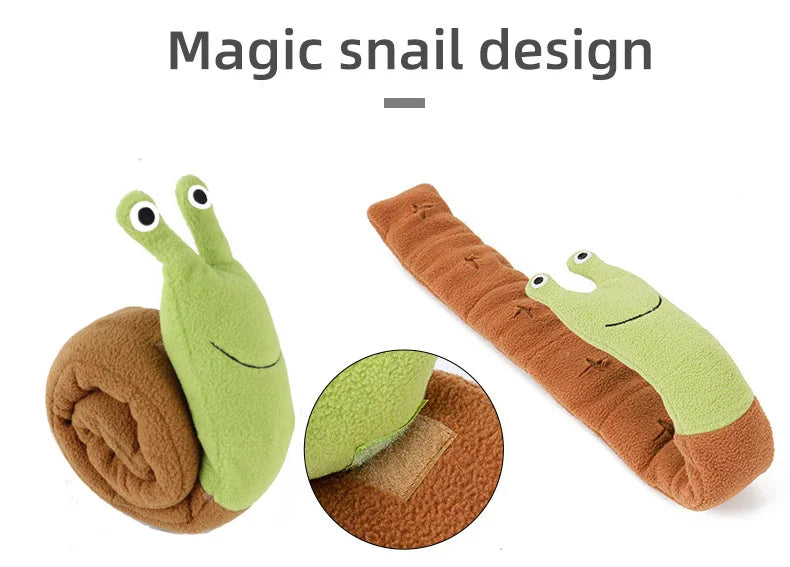 Dog Squeak Toys Pet Sniffing Plush Snails Toys Tibetan Food Molar Puzzle Dog Toys Interactive Dog Puzzle Toy Feeder Pet Supply