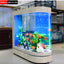 Small and medium-sized ultra-white glass hot bending tank bullet large screen ecological goldfish tank aquarium