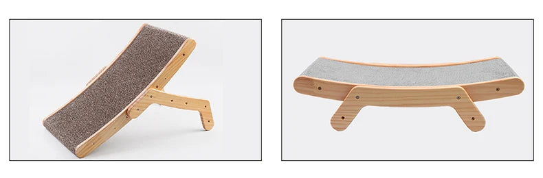 Cat Scratcher Wooden Frame Detachable Scrapers Bed 3 In 1 Cat Scratch Board Toys Training Grinding Claw for Cats Lounge Bed