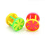 Plastic Pet Cat Flower-drum Ball Bell Toy With Sound Kitten Interactive Scratching Colorful Cat Teaser Toys Pet Supplies