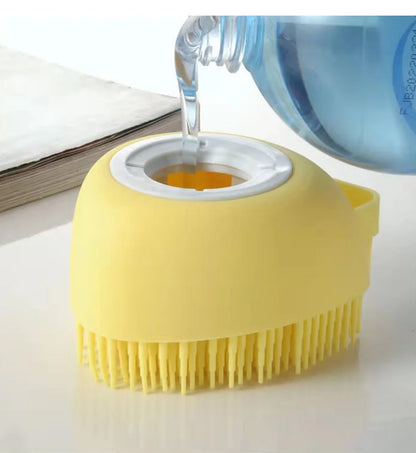 Silicone Shampoo Bath Brush Massage Comb Grooming Scrubber Brush Bathing Accessories Baby Kids Silicon Body Scrubber