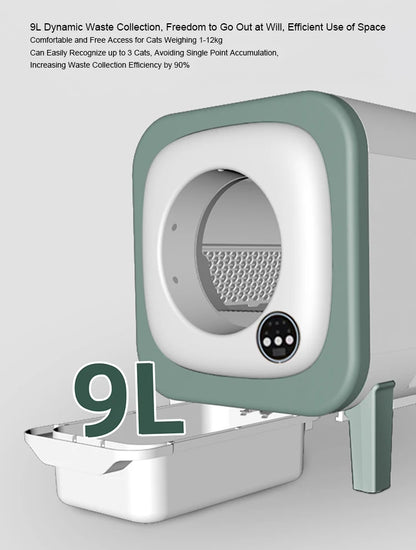 New automatic cat toilet mobile phone control electric cat litter box Large capacity 72 L self-cleaning cat litter box