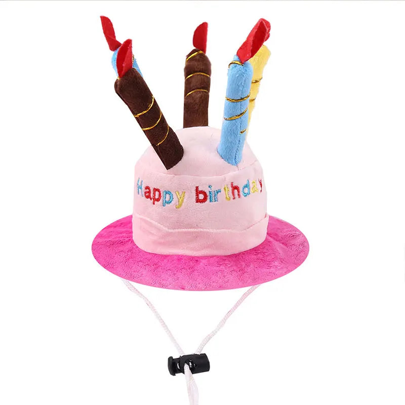 Pet Dog Happy Birthday Cat Hat with Candles Lovely Puppy Costume Headwear Festival Celebrate Pet Dog Accessories Wholesale