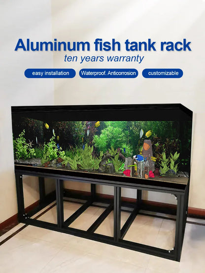 Aluminum fish tank 1000 gallon tank professional customizable glass aquarium black silver acrylic frame aquariums & accessories