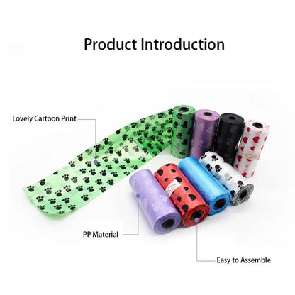 1/5 /10Rolls Pet Dog Poop Bags Degradable Waste Pick Up Clean Bag Dogs Garbage Bags Unscented Outdoor Clean Tools Pet supplies