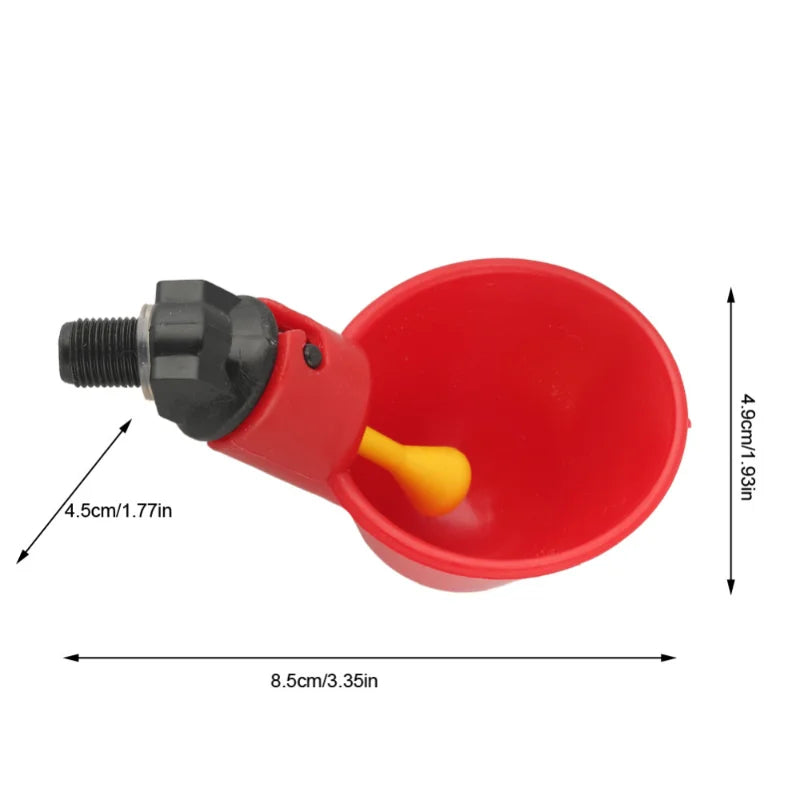 10 PCS Automatic Poultry Water Drinking Cups Drinker Feeder Chicken Fowl Drinker Cups Bird Feeders Breeding Equipment