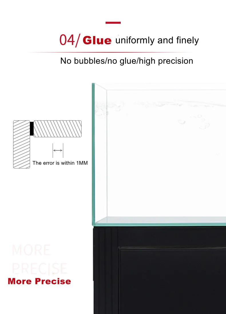 450L 119Gallon CADE Glass Aquarium Marine Fish Tanks With Cabinet