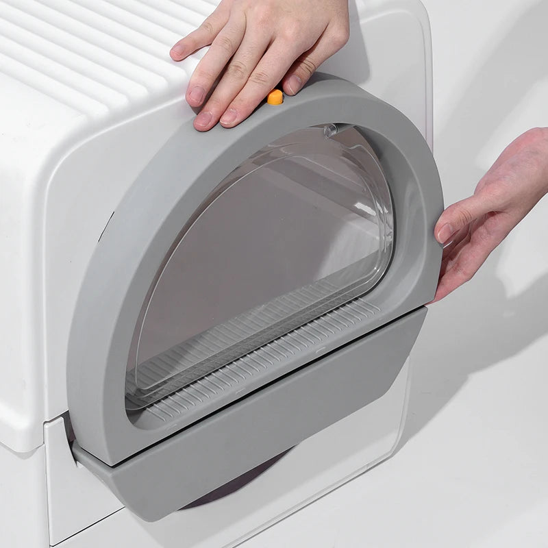 New Large Semi-automatic cat sand basi Cat Toilet  Cat Litter Box Pet Waste Collection Device