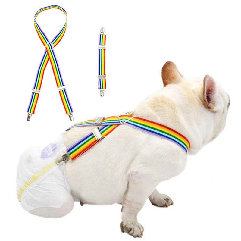 Elastic Dog Suspenders Diaper Keeper Suspenders for Small Medium Large Dog Clothes Female Dog Diapers Pants Skirts Belly Bands