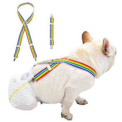 Elastic Dog Suspenders Diaper Keeper Suspenders for Small Medium Large Dog Clothes Female Dog Diapers Pants Skirts Belly Bands