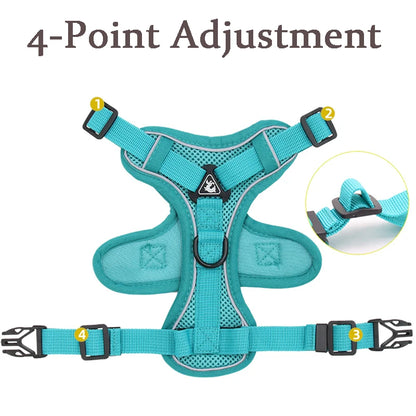 Dog Harness Leash Set Adjustable Pet Harness Vest For Small Large Dog Cat Reflective Mesh Puppy Cat Chest Strap Dog Accessories