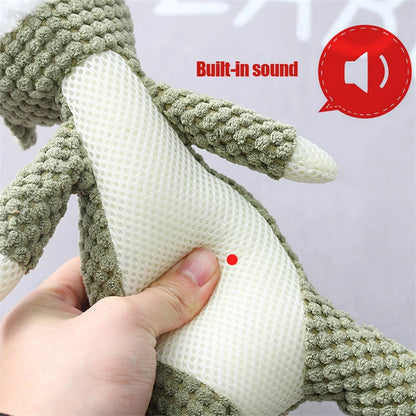 Funny Pet Toys Animal Shaped Bite Resistant Chew Toys Dog Interactive Tooth Cleaning Molar Toys Soft Plush Squeaky Sounder