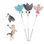 Creative Cat Toy Natural Feather Elasticity Pole Kitten Fishing Funny Cat Hairball With Bell Interactive Stick Fast Shipping