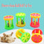 Plastic Pet Cat Flower-drum Ball Bell Toy With Sound Kitten Interactive Scratching Colorful Cat Teaser Toys Pet Supplies