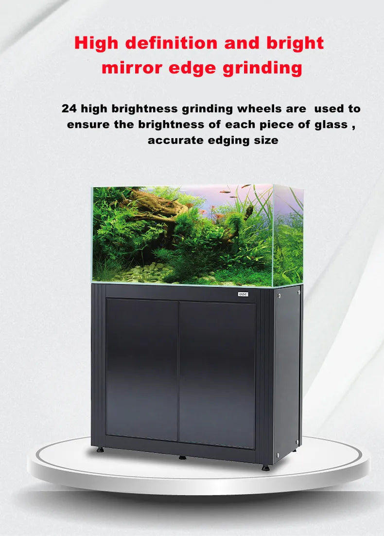 450L 119Gallon CADE Glass Aquarium Marine Fish Tanks With Cabinet