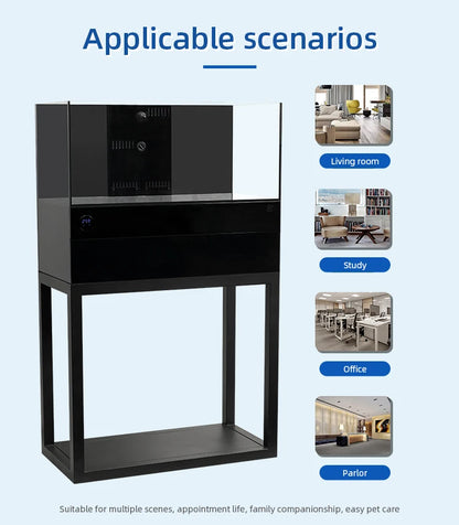 Multiple filtration tabletop glass fish tank artificial aquarium multifunctional desktop fish tank without base cabinets