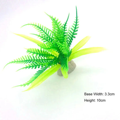 Artificial Aquarium Plastic Pine Tree Fish Tank Plants Decoration Green Red Water Grass Viewing Decorations Simulated Decor