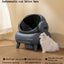 AMZ Hot Sale APP Controlled Open Top Automatic Smart Toilet Odor-Free Plastic Litter Box for Large Cats Kitten Toilet Robot