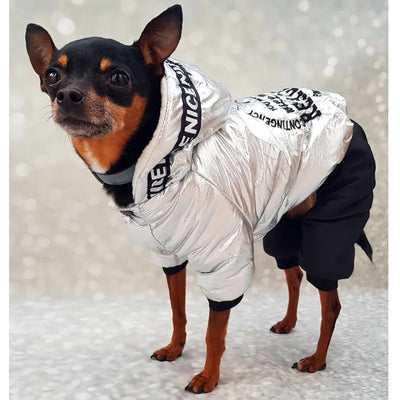 Yorkie Chihuahua Dog Clothes Winter Dog Jumpsuit for Small Dogs Waterproof Thicken Warm Hooded Coat Outfits Overalls for Dogs