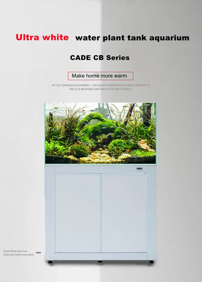 450L 119Gallon CADE Glass Aquarium Marine Fish Tanks With Cabinet