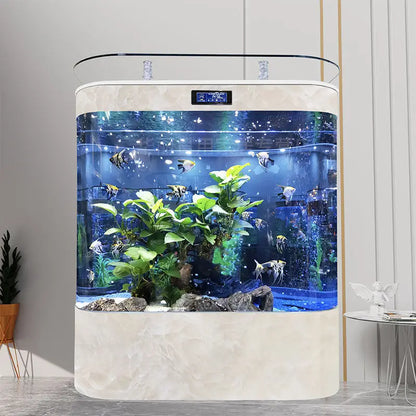 Fish tank aquarium home living room small glass waterless ecological aquascape large bottom filter goldfish tank