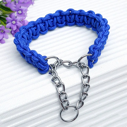 130cm Pet Dog Leash Double Row Adjustable Pet Collar Nylon Leash Double Colors Canvas For Medium Large Dogs Accessoires Hot-Sale