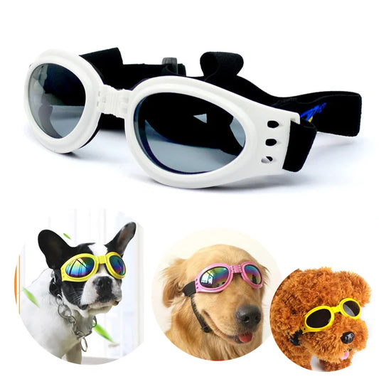 Adjustable Padded Dog Sunglasses Goggles Collapsible Pet Accessories for Medium Dogs Motorcycle Glasses suministros para perros