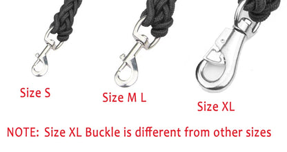 Heavy Duty Pet Dog Collar Leash Set Adjustable Obedience P Chain Collar Nylon Dog Leash Strap Lead Rope for Medium Large Dogs