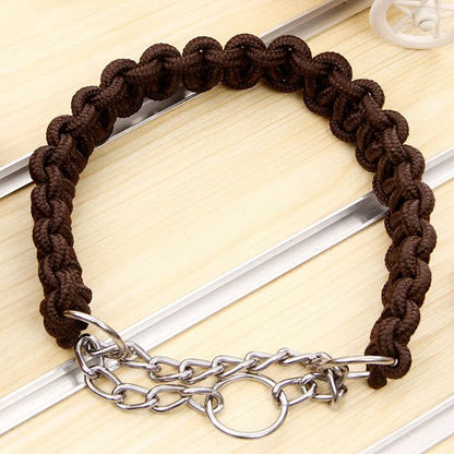 130cm Pet Dog Leash Double Row Adjustable Pet Collar Nylon Leash Double Colors Canvas For Medium Large Dogs Accessoires Hot-Sale