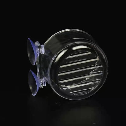 1pc Plastic Automatic Feeder With Suction Cup For Aquarium Red Worm Feeding Fish Tank Cone Live Food Tapered Hopper Basket New