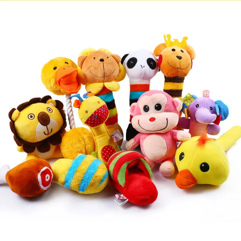 Multi Style Animal Dog Chew Toys Puppy Training Toy Interactive Accessory Soft Plush Teeth Cleaning Funny Lion Pig Pet Products