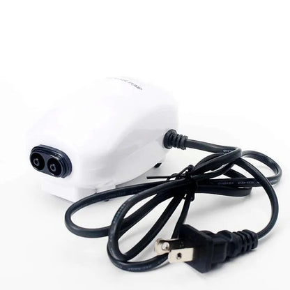 3W Ultra Low Noise Aquarium Air Pump Fish Tank Mini Air Compressor Oxygen Pump Fish Tank Aquarium Oxygen Pump Two Outlets