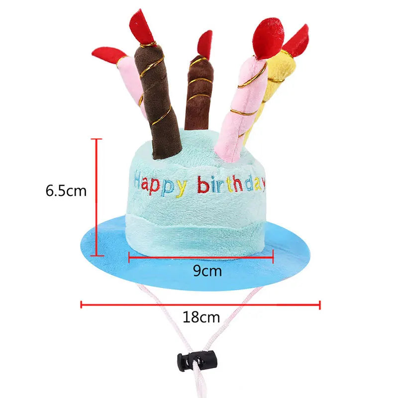 Pet Dog Happy Birthday Cat Hat with Candles Lovely Puppy Costume Headwear Festival Celebrate Pet Dog Accessories Wholesale