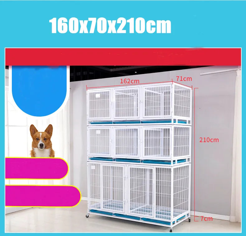 Heavy Duty Strong Pet Cage With Wheels For Dog Cat Bird