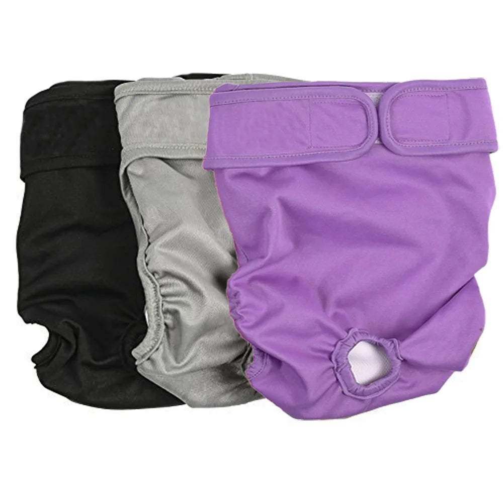 Reusable Female Dog Diapers Warps High Absorbent Doggie Puppy Nappies Adjustable Pet Panties for Small Medium Large Girl Dogs